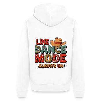 Toujours en mode danse en ligne design coloré LInedance - Veste à capuche bio Premium Unisexe - blanc - Dos - Thijin (182cm)