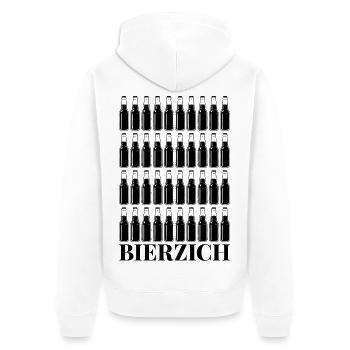 Bierzich Bier 40. Geburtstag Vierzig Vierzich 40 - Unisex Premium Bio Zip Hoodie - Weiß - Hinten - Thijin (182cm)