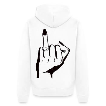 Attitude de mariée – Verlobt mit Haltung - Veste à capuche bio Premium Unisexe - blanc - Dos - Thijin (182cm)