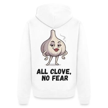 Dame à l’ail une peur dessin animé - Veste à capuche bio Premium Unisexe - blanc - Dos - Thijin (182cm)