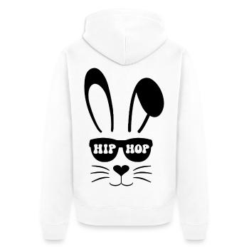 Hip Hop Bunny - Veste à capuche bio Premium Unisexe - blanc - Dos - Thijin (182cm)