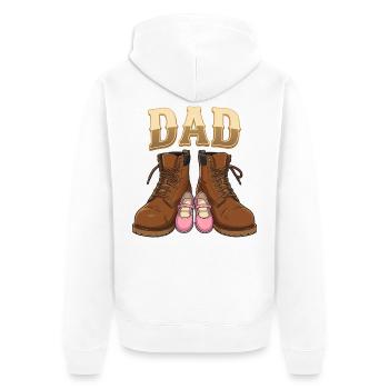 Papa d'une Fille : Le Plus Beau des Rôles - Veste à capuche bio Premium Unisexe - blanc - Dos - Thijin (182cm)