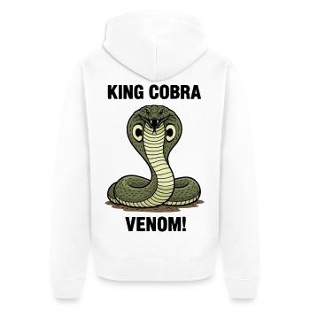 Cobra Royal Venin Serpent Danger King Cobra - Veste à capuche bio Premium Unisexe - blanc - Dos - Thijin (182cm)