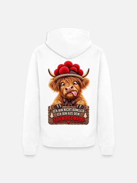 Ganz normal im Schwarzwald  - Unisex Premium Bio Zip Hoodie - Weiß
