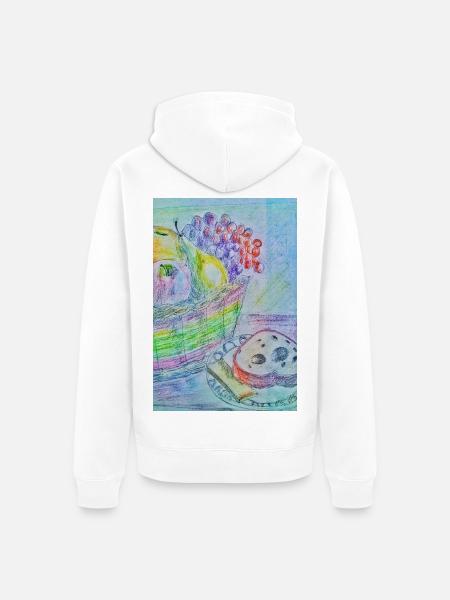 Obstkorb - Unisex Premium Bio Zip Hoodie - Weiß