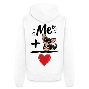 Chihuahua-Hundeliebhaber Haustier-Mama Papa Hundekunst - Unisex Premium Bio Zip Hoodie - Weiß - Hinten - Thijin (182cm)