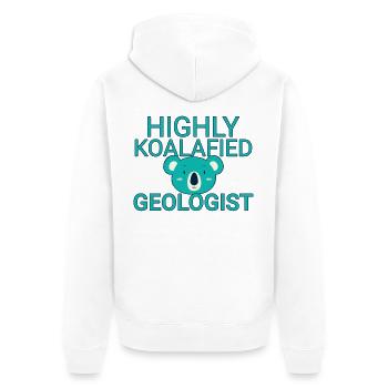 Géologue Koalafied Geology - Veste à capuche bio Premium Unisexe - blanc - Dos - Thijin (182cm)