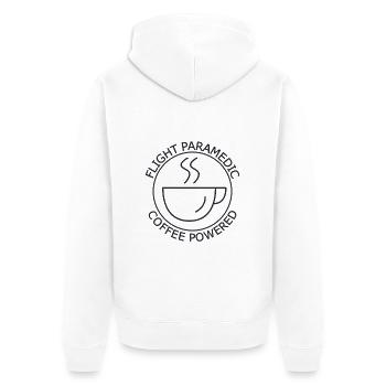 Vol Paramédic Sauvetage aérien alimenté par le café - Veste à capuche bio Premium Unisexe - blanc - Dos - Thijin (182cm)