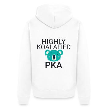 Pharmacie PKA Koalafied - Veste à capuche bio Premium Unisexe - blanc - Dos - Thijin (182cm)