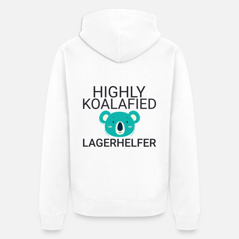 Assistante d’entrepôt Koalafied - Veste à capuche bio Premium Unisexe - blanc