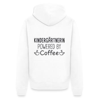 Kindergarten Teacher Powered By Coffee Kindergarten - Unisex Premium Organic Zip Hoodie - white - Back - Thijin (182cm)