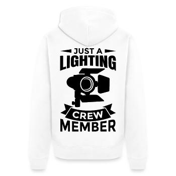Lighting Direction - Unisex Premium Organic Zip Hoodie - white - Back - Thijin (182cm)