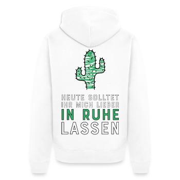 Lustige Sprüche für Kollegen und Schüler - Unisex Premium Bio Zip Hoodie - Weiß - Hinten - Thijin (182cm)