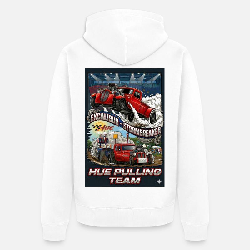 Tshirt_Hue_Pulling_Team - Veste à capuche bio Premium Unisexe - blanc