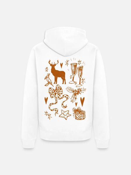 WEIHNACHTSSAMMLUNG - Unisex Premium Bio Zip Hoodie - Weiß