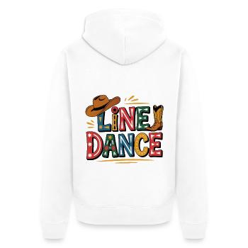 La danse en ligne : mon hobby, ma passion - Veste à capuche bio Premium Unisexe - blanc - Dos - Thijin (182cm)