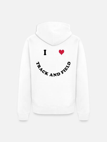 Athletics - Unisex Premium Organic Zip Hoodie - white