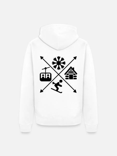 AI - Unisex Premium Organic Zip Hoodie - white