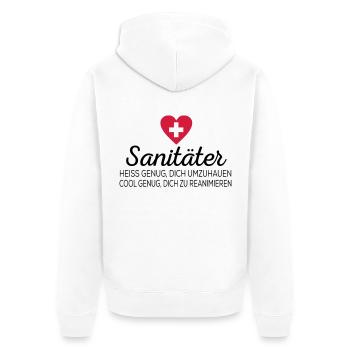 ambulanciers - Veste à capuche bio Premium Unisexe - blanc - Dos - Thijin (182cm)
