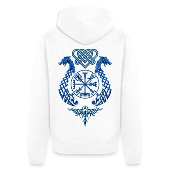 DragonSymbol - Veste à capuche bio Premium Unisexe - blanc - Dos - Thijin (182cm)