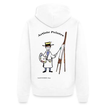 ARTISTE PEINTRE CREATION Louis RUNEMBERG © Adagp - Veste à capuche bio Premium Unisexe - blanc - Dos - Thijin (182cm)