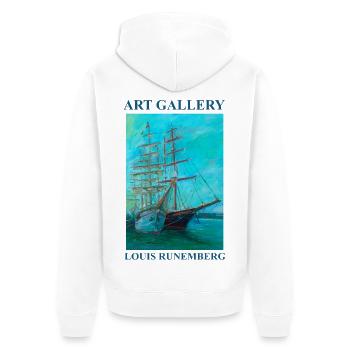 AFFICHE ART GALERIE LOUIS RUNEMBERG ADAGP - Veste à capuche bio Premium Unisexe - blanc - Dos - Thijin (182cm)