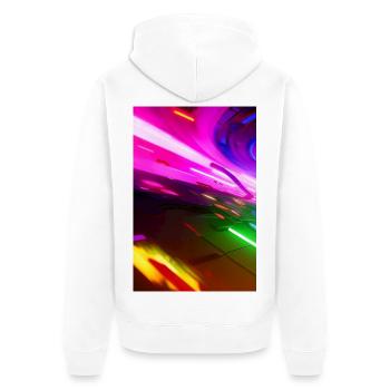 Muster und Formen - Unisex Premium Bio Zip Hoodie - Weiß - Hinten - Thijin (182cm)