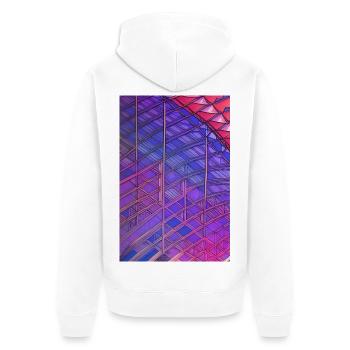 Shapes and patterns - Unisex Premium Organic Zip Hoodie - white - Back - Thijin (182cm)