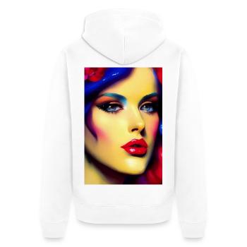 Beautiful woman - Unisex Premium Organic Zip Hoodie - white - Back - Thijin (182cm)