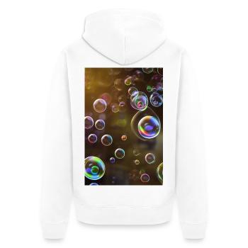 Bulles - Veste à capuche bio Premium Unisexe - blanc - Dos - Thijin (182cm)