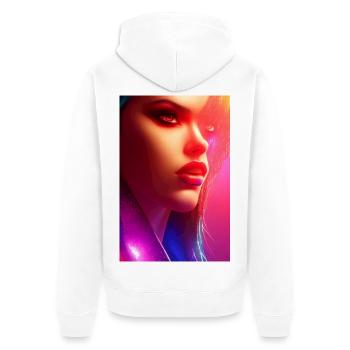Beautiful woman - Unisex Premium Organic Zip Hoodie - white - Back - Thijin (182cm)