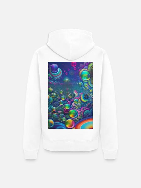 Bunte Seifenblasen - Unisex Premium Bio Zip Hoodie - Weiß