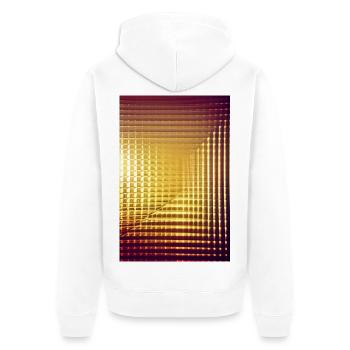 Gold Pattern - Unisex Premium Organic Zip Hoodie - white - Back - Thijin (182cm)