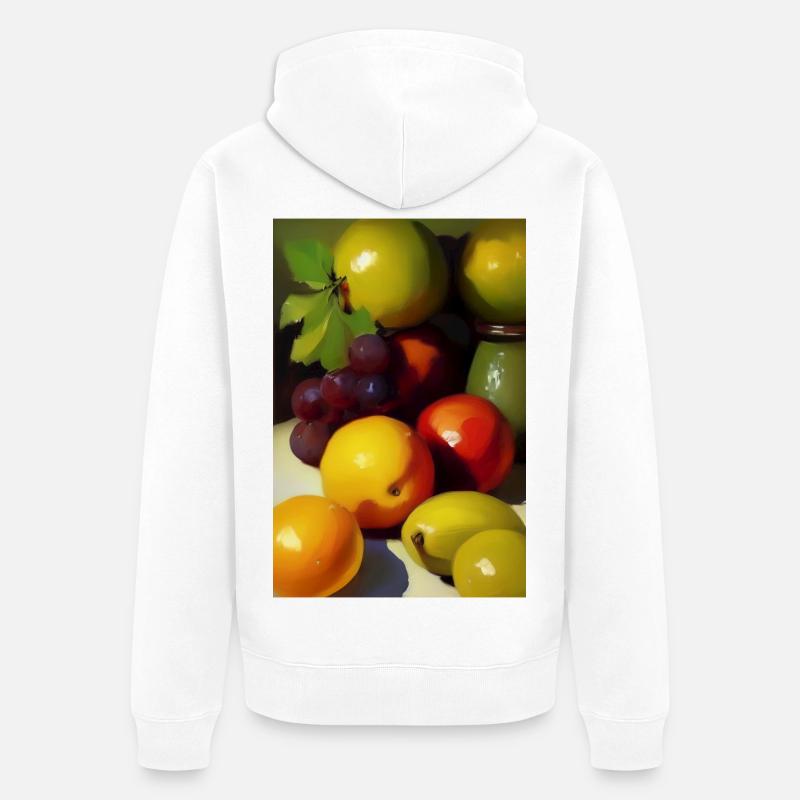 Fruit - Veste à capuche bio Premium Unisexe - blanc