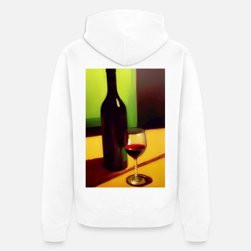 Buveurs de vin - Veste à capuche bio Premium Unisexe - blanc