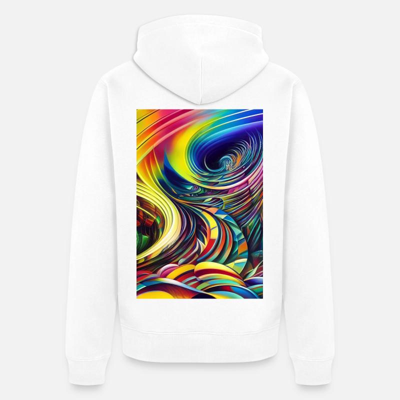 Art abstrait - Veste à capuche bio Premium Unisexe - blanc