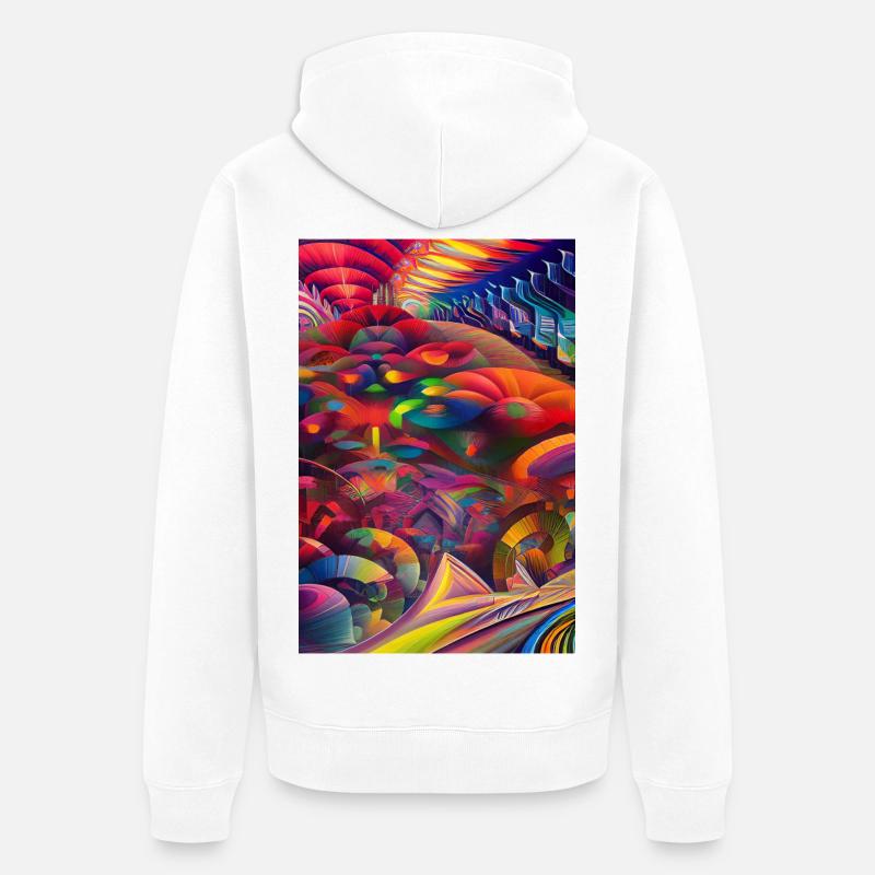 Art abstrait - Veste à capuche bio Premium Unisexe - blanc