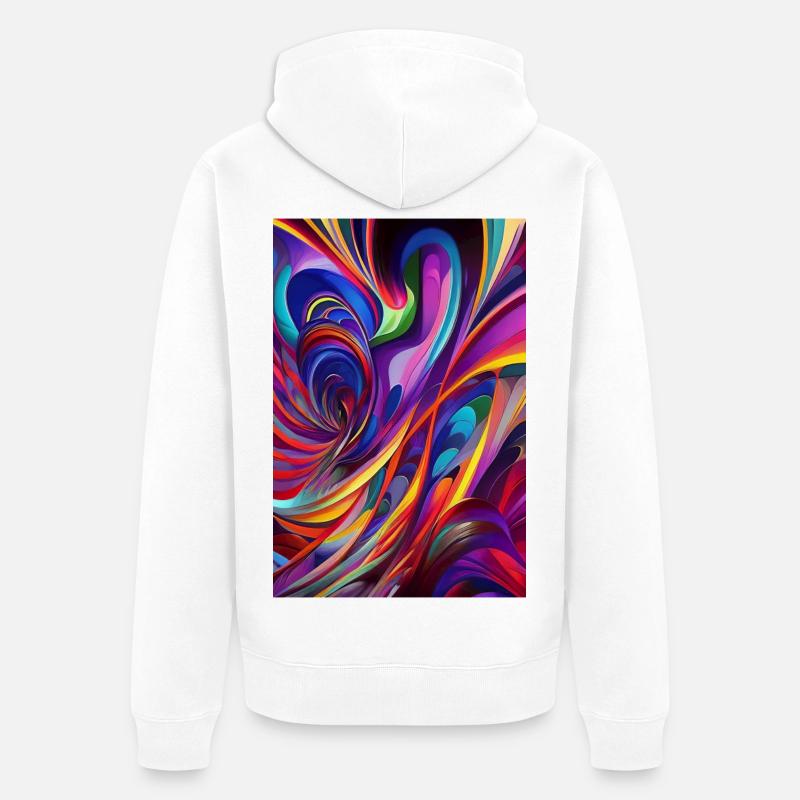Art abstrait - Veste à capuche bio Premium Unisexe - blanc