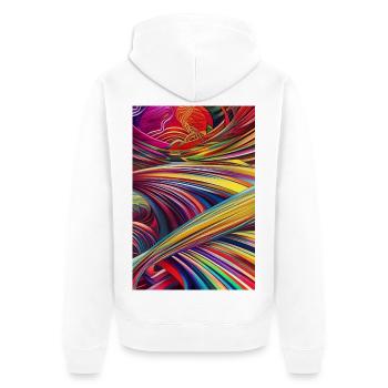 Art abstrait - Veste à capuche bio Premium Unisexe - blanc - Dos - Thijin (182cm)