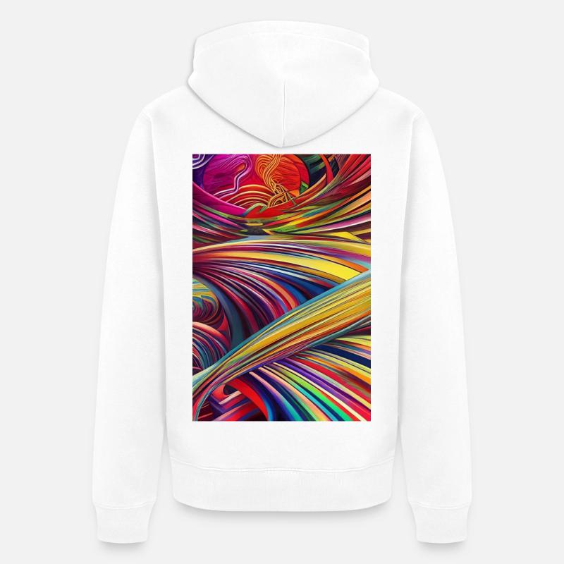 Abstrakte Kunst - Unisex Premium Bio Zip Hoodie - Weiß