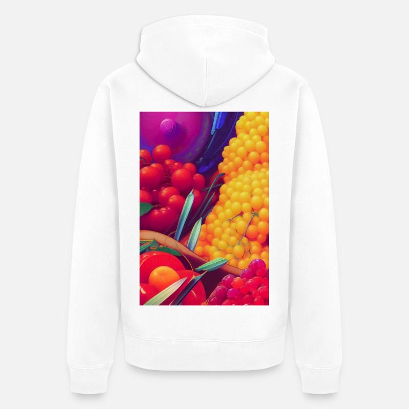 Fruit - Veste à capuche bio Premium Unisexe - blanc