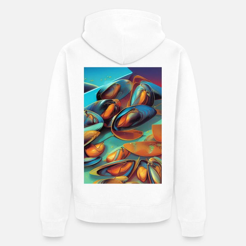 Moules - Veste à capuche bio Premium Unisexe - blanc