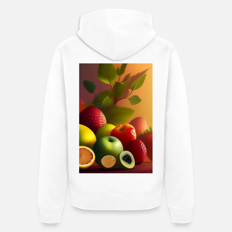 Fruit - Veste à capuche bio Premium Unisexe - blanc