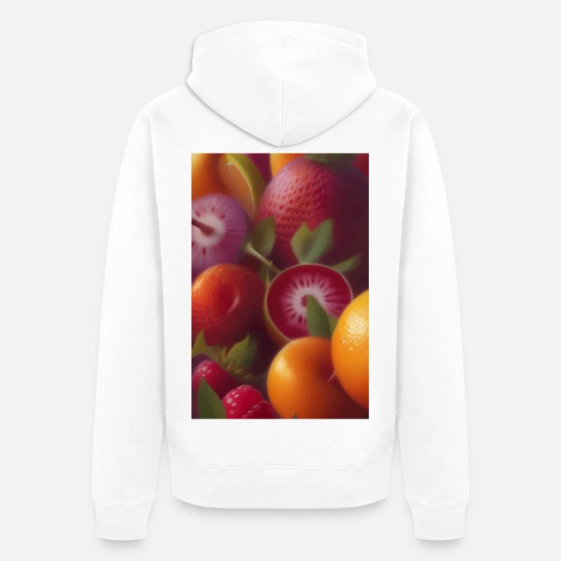Fruit - Veste à capuche bio Premium Unisexe - blanc