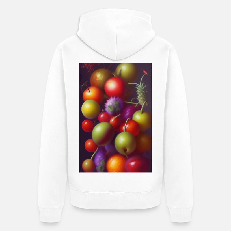 Fruit - Veste à capuche bio Premium Unisexe - blanc