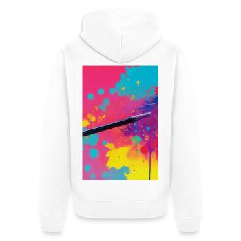 Art abstrait - Veste à capuche bio Premium Unisexe - blanc - Dos - Thijin (182cm)