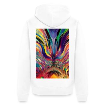 Art abstrait - Veste à capuche bio Premium Unisexe - blanc - Dos - Thijin (182cm)