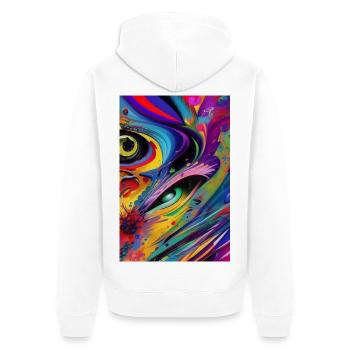 Art abstrait - Veste à capuche bio Premium Unisexe - blanc - Dos - Thijin (182cm)