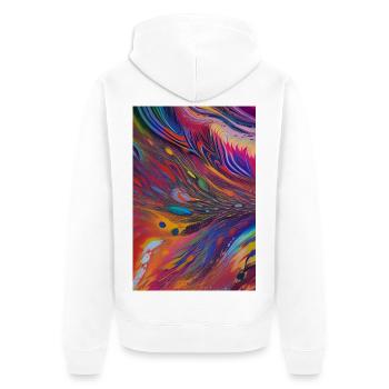 Art abstrait - Veste à capuche bio Premium Unisexe - blanc - Dos - Thijin (182cm)
