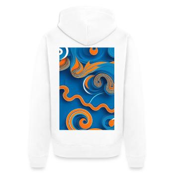 Art abstrait - Veste à capuche bio Premium Unisexe - blanc - Dos - Thijin (182cm)